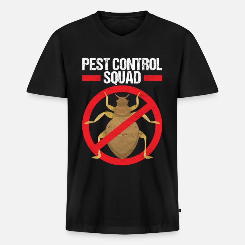 Schädlingsbekämpfung Kammerjäger - Männer Premium Bio T-Shirt mit V-Ausschnitt - Schwarz