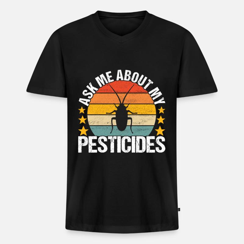 Schädlingsbekämpfung Kammerjäger - Männer Premium Bio T-Shirt mit V-Ausschnitt - Schwarz