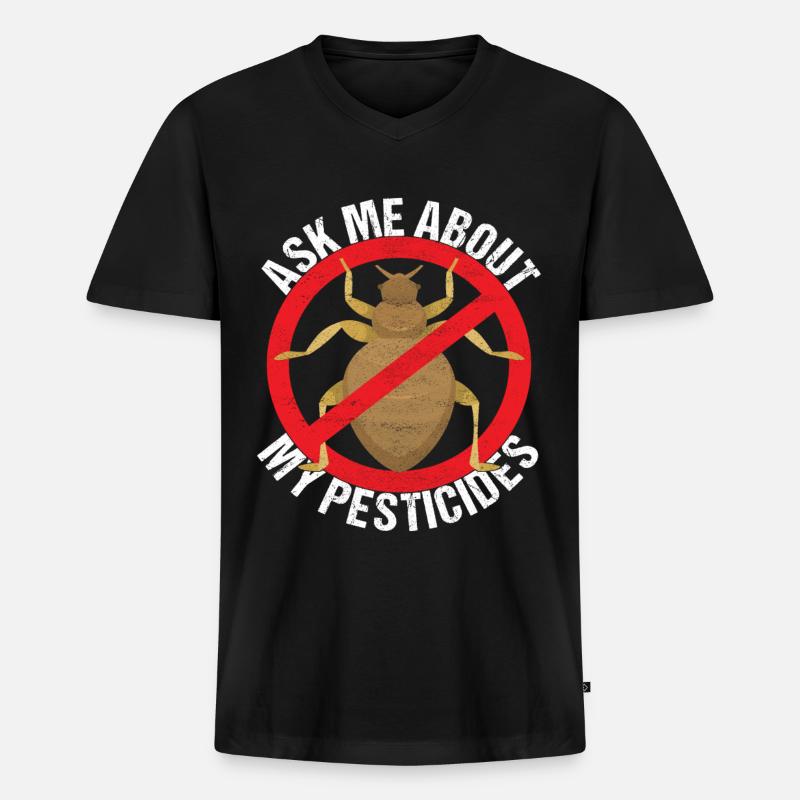 Schädlingsbekämpfung Kammerjäger - Männer Premium Bio T-Shirt mit V-Ausschnitt - Schwarz