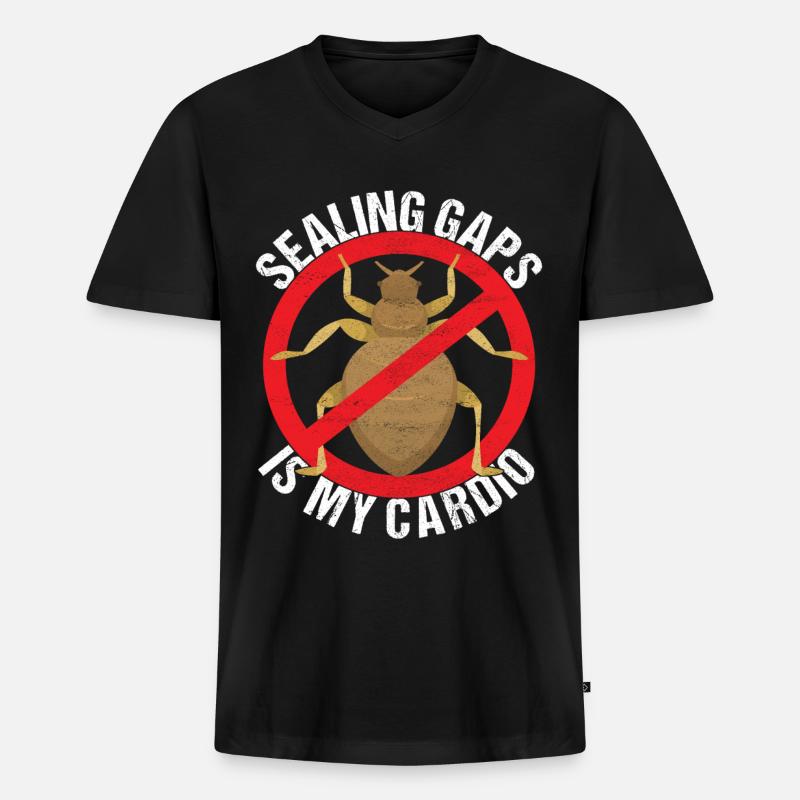 Schädlingsbekämpfung Kammerjäger - Männer Premium Bio T-Shirt mit V-Ausschnitt - Schwarz