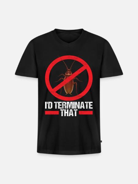 Pest Control Exterminators - Men's Premium Organic T-shirt with V-neck - black