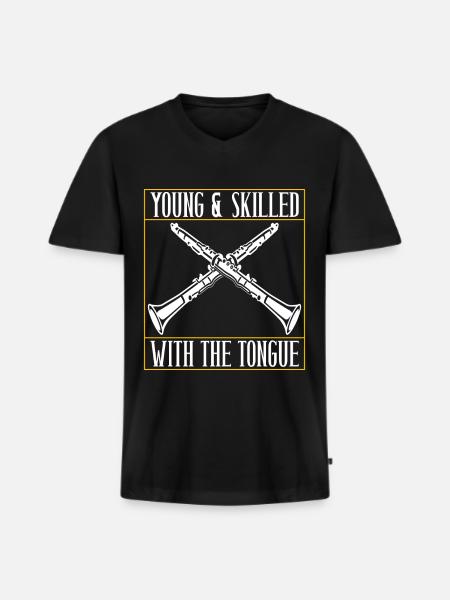 Clarinet Wind Instrument Clarinet player - Men's Premium Organic T-shirt with V-neck - black
