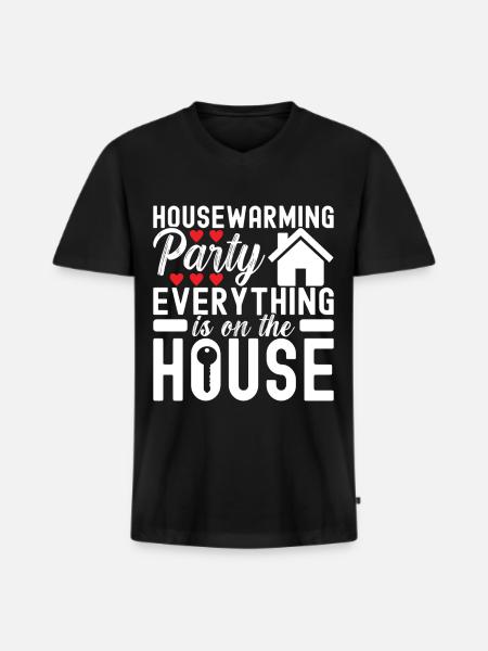 Homeowners Housewarming Party - Men's Premium Organic T-shirt with V-neck - black