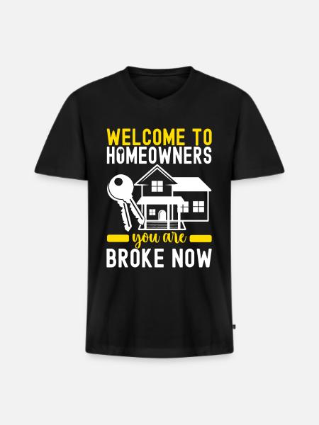 Homeowners Housewarming Party - Men's Premium Organic T-shirt with V-neck - black