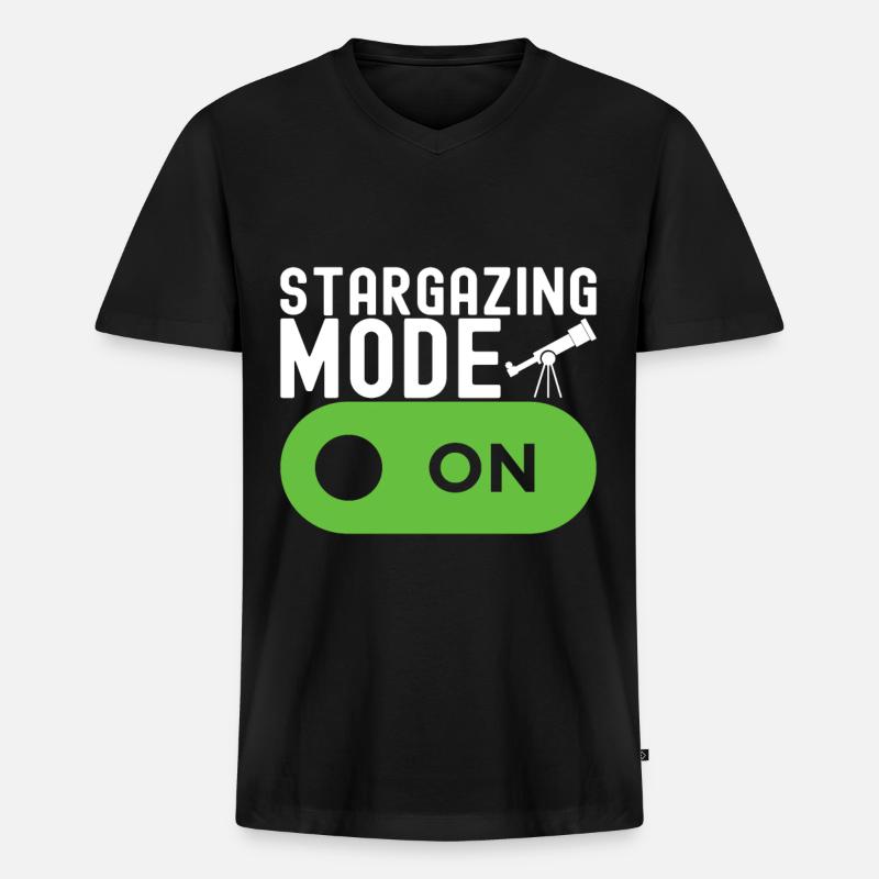 Atronome Astronomie - Männer Premium Bio T-Shirt mit V-Ausschnitt - Schwarz