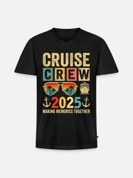 Cruise Crew 2025 - Men's Premium Organic T-shirt with V-neck - black