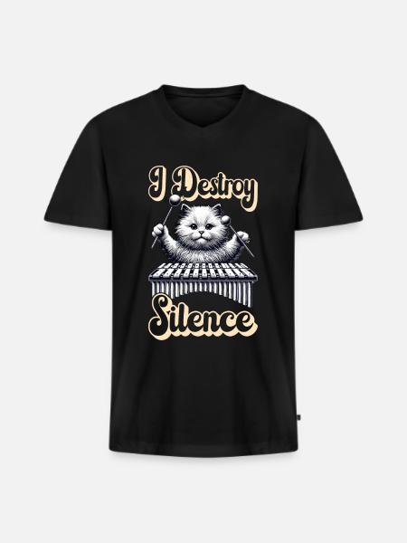 Vibraphon, vibraphonist - Men's Premium Organic T-shirt with V-neck - black