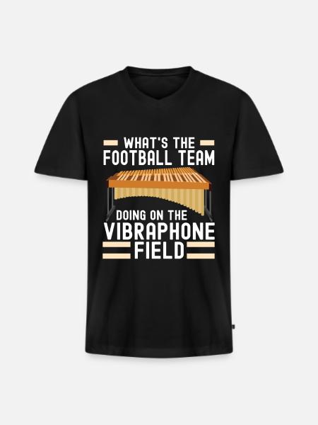 Vibraphon, vibraphonist - Men's Premium Organic T-shirt with V-neck - black