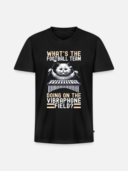 Vibraphon, vibraphonist - Men's Premium Organic T-shirt with V-neck - black