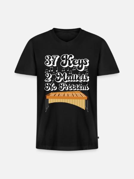 Vibraphon Vibraphonist - Männer Premium Bio T-Shirt mit V-Ausschnitt - Schwarz