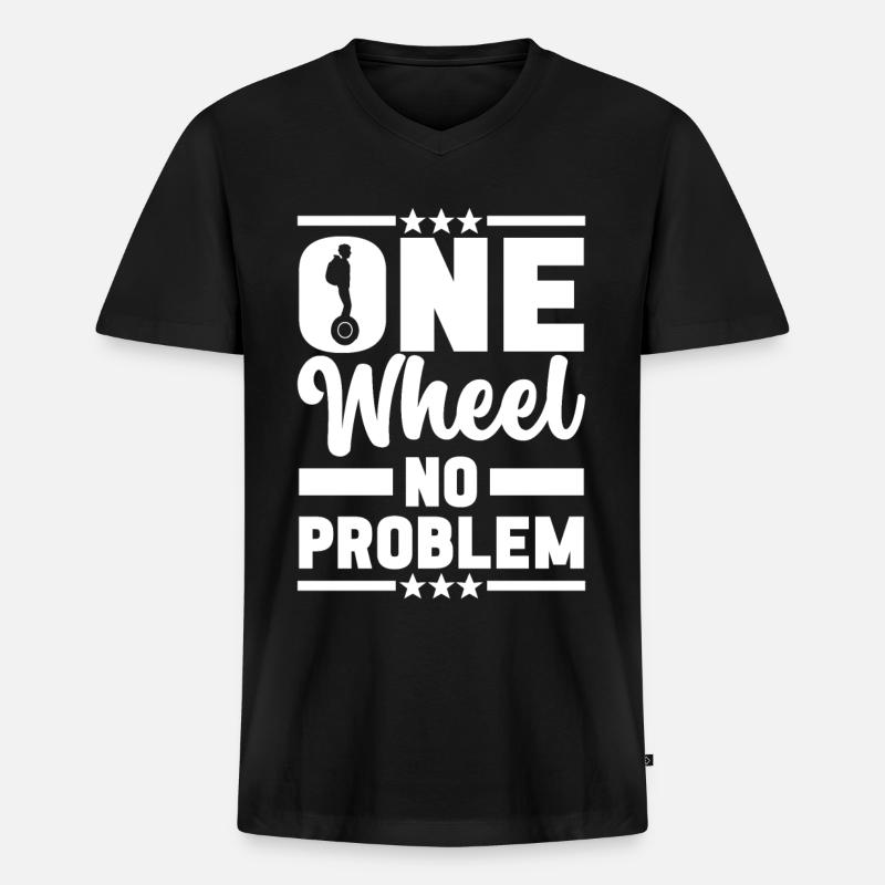 EUC Monowheel - Männer Premium Bio T-Shirt mit V-Ausschnitt - Schwarz