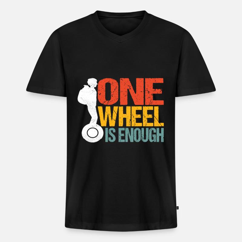 EUC Monowheel - Männer Premium Bio T-Shirt mit V-Ausschnitt - Schwarz