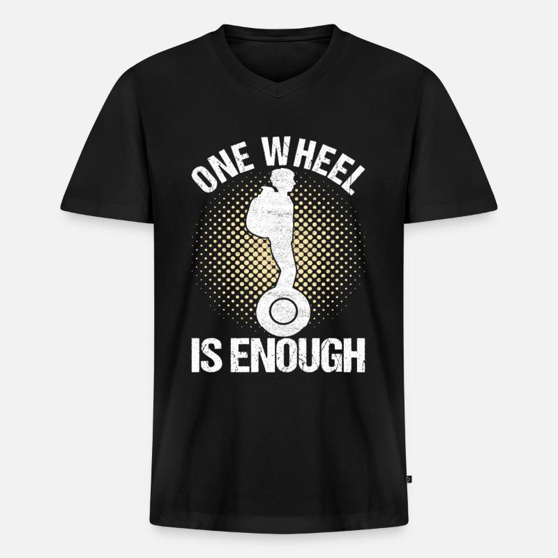 EUC Monowheel - Männer Premium Bio T-Shirt mit V-Ausschnitt - Schwarz