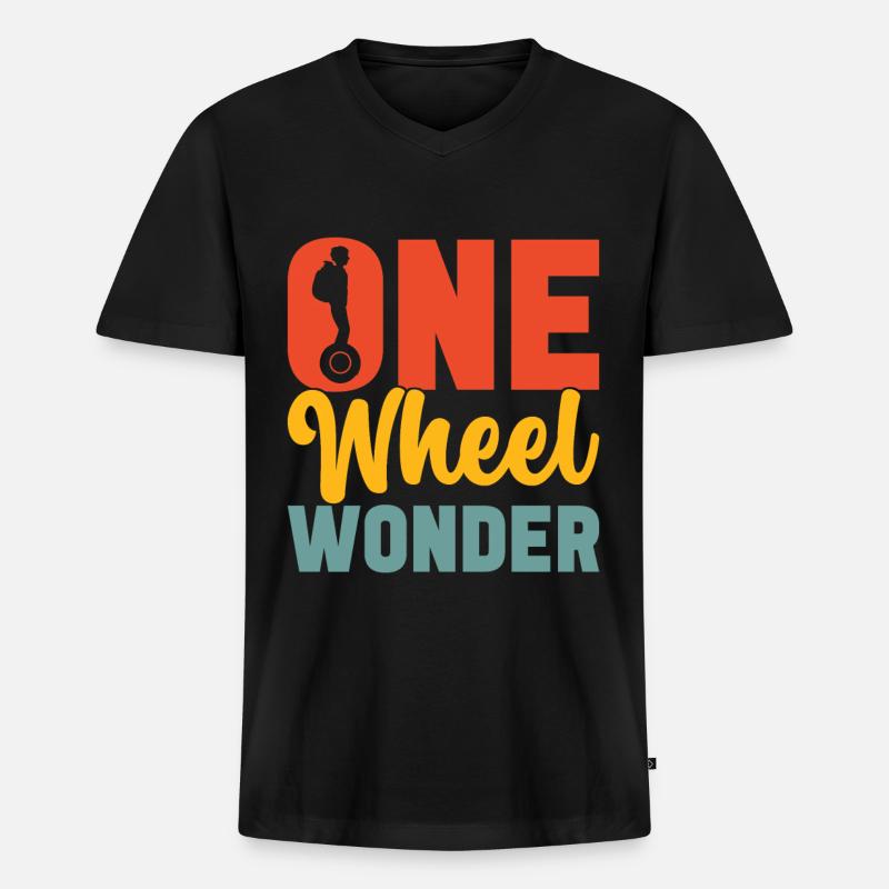 EUC Monowheel - Männer Premium Bio T-Shirt mit V-Ausschnitt - Schwarz