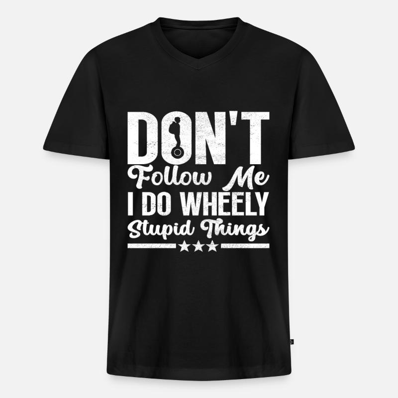 EUC Monowheel - Männer Premium Bio T-Shirt mit V-Ausschnitt - Schwarz