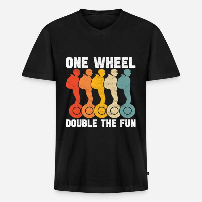 EUC Monowheel - Männer Premium Bio T-Shirt mit V-Ausschnitt - Schwarz
