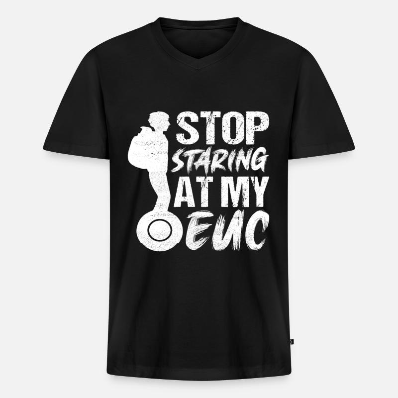 EUC Monowheel - Männer Premium Bio T-Shirt mit V-Ausschnitt - Schwarz