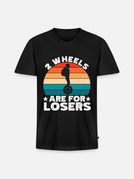 EUC Monowheel - Men's Premium Organic T-shirt with V-neck - black
