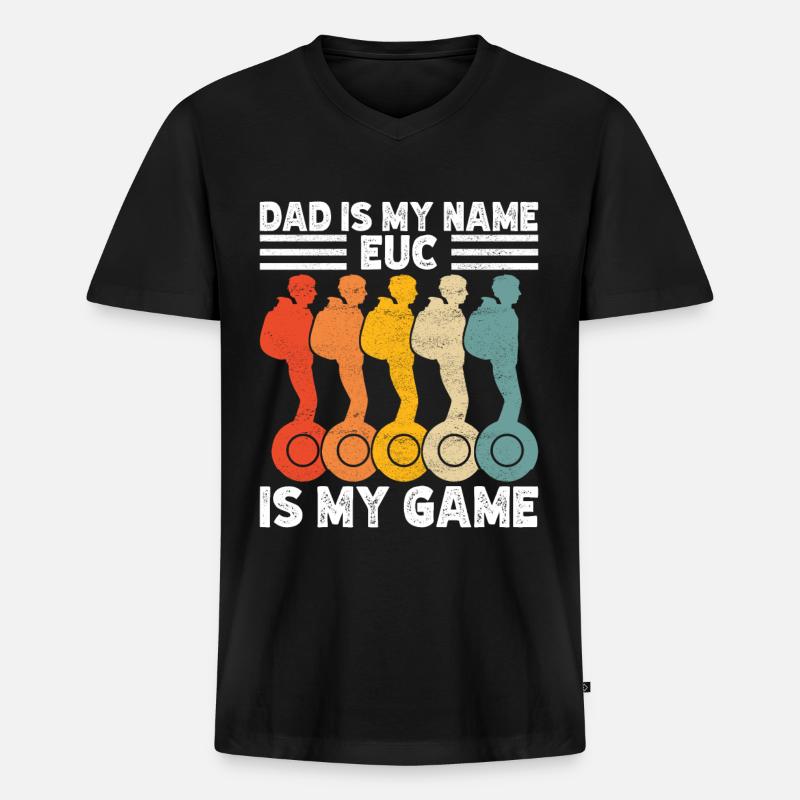 EUC Monowheel - Männer Premium Bio T-Shirt mit V-Ausschnitt - Schwarz