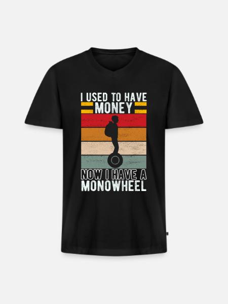 EUC Monowheel - Männer Premium Bio T-Shirt mit V-Ausschnitt - Schwarz