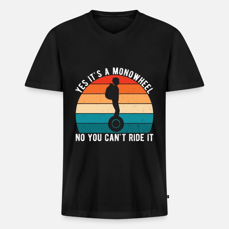 EUC Monowheel - Männer Premium Bio T-Shirt mit V-Ausschnitt - Schwarz