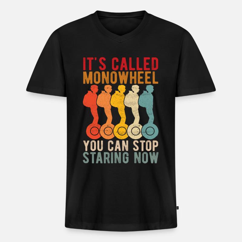 EUC Monowheel - Männer Premium Bio T-Shirt mit V-Ausschnitt - Schwarz