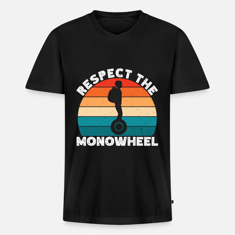 EUC Monowheel - Männer Premium Bio T-Shirt mit V-Ausschnitt - Schwarz