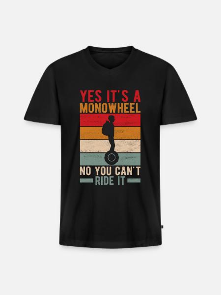 EUC Monowheel - Men's Premium Organic T-shirt with V-neck - black