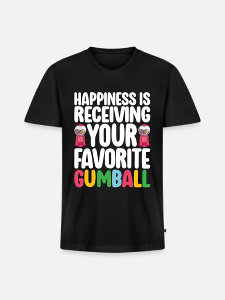 Gumball Machine Kaugummiautomat - Männer Premium Bio T-Shirt mit V-Ausschnitt - Schwarz