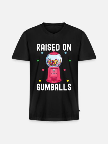 Machine à boules de gomme - T-shirt encolure en V Premium bio Homme - noir