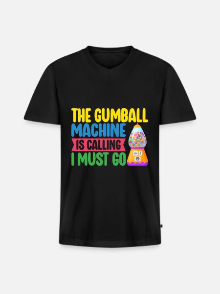 Gumball Machine Chewing Gum Machine - Men's Premium Organic T-shirt with V-neck - black