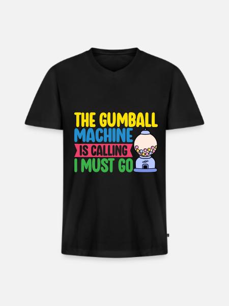Gumball Machine Chewing Gum Machine - Men's Premium Organic T-shirt with V-neck - black