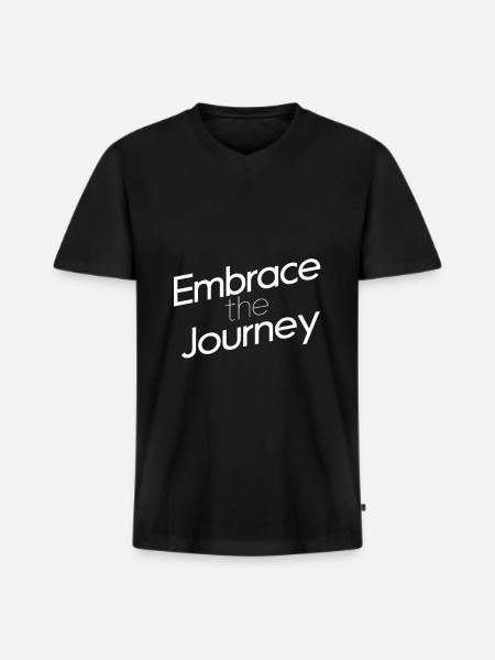 Embrace the journey - Men's Premium Organic T-shirt with V-neck - black