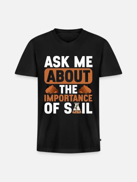 Bodenwissenschaftler Soil Science - Men's Premium Organic T-shirt with V-neck - black