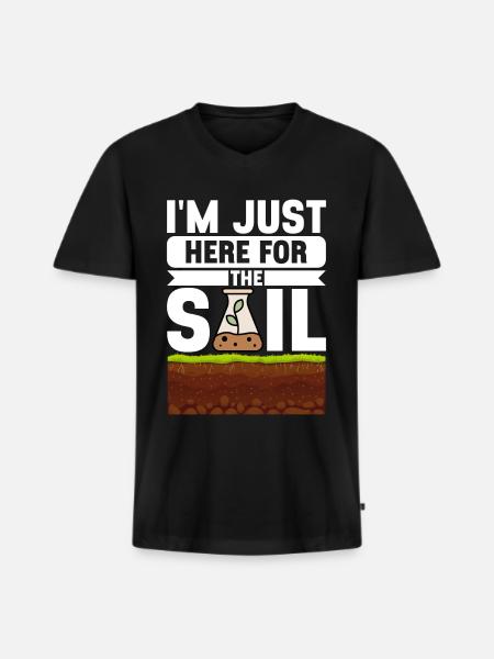 Bodenwissenschaftler Soil Science - Men's Premium Organic T-shirt with V-neck - black