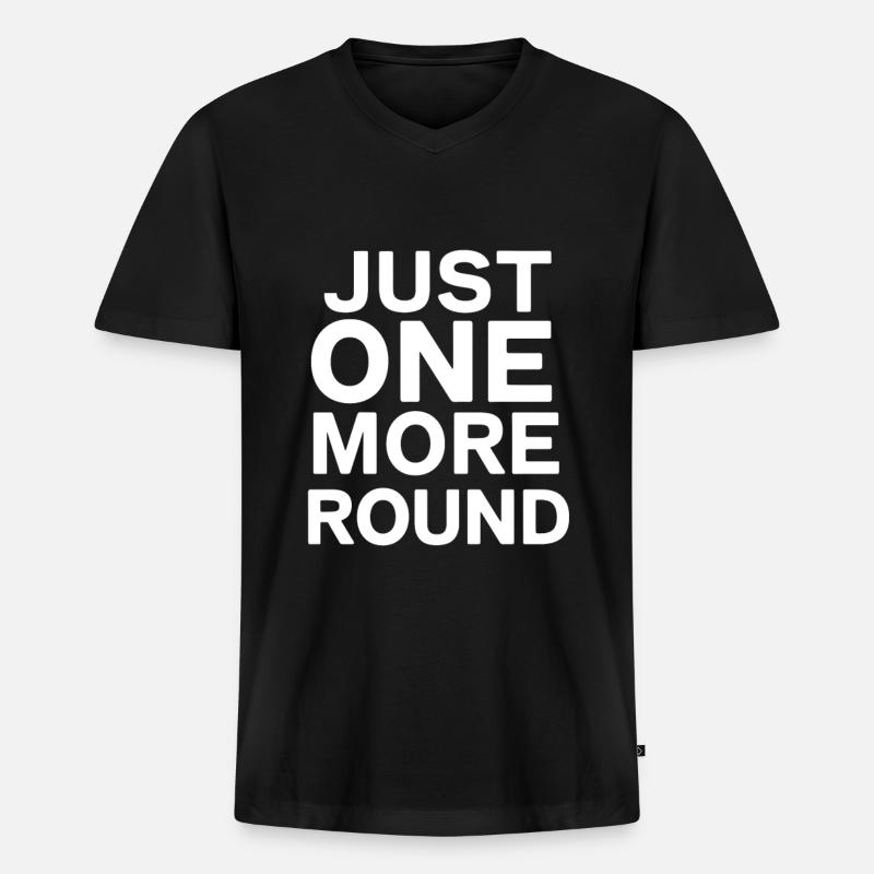 Nur noch eine Runde - Männer Premium Bio T-Shirt mit V-Ausschnitt - Schwarz