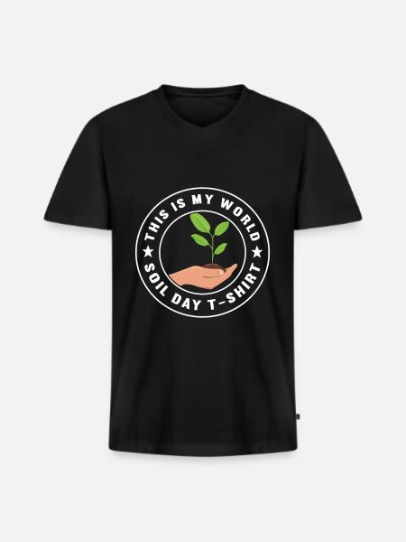 Bodenwissenschaftler Soil Science - Men's Premium Organic T-shirt with V-neck - black