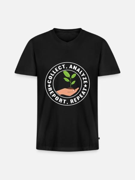Bodenwissenschaftler Soil Science - Men's Premium Organic T-shirt with V-neck - black