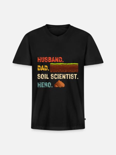 Bodenwissenschaftler Soil Science - Men's Premium Organic T-shirt with V-neck - black