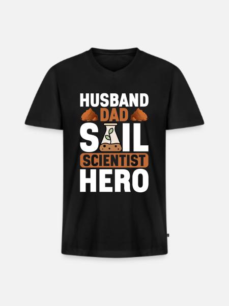 Bodenwissenschaftler Science du sol - T-shirt encolure en V Premium bio Homme - noir