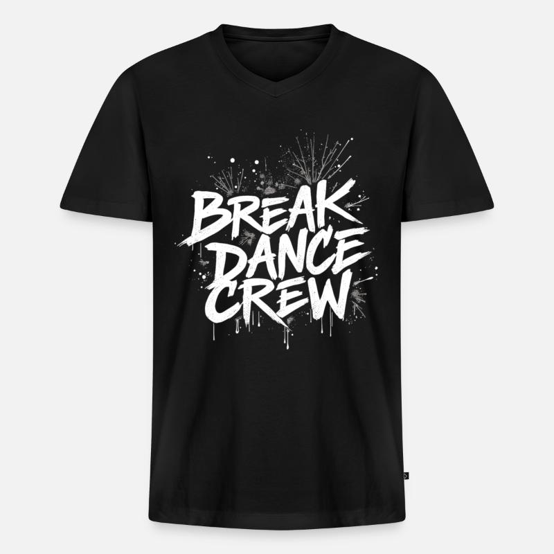 Breakdance Crew Breakdance Breakdancing Breakdance - Männer Premium Bio T-Shirt mit V-Ausschnitt - Schwarz