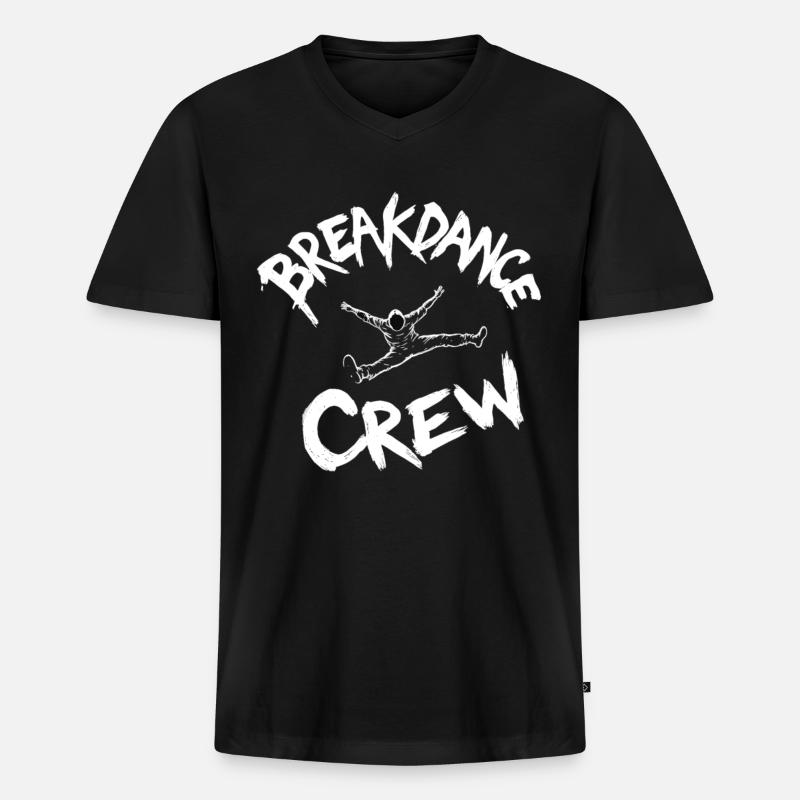 Breakdance Crew Breakdance Breakdancing Breakdance - Männer Premium Bio T-Shirt mit V-Ausschnitt - Schwarz