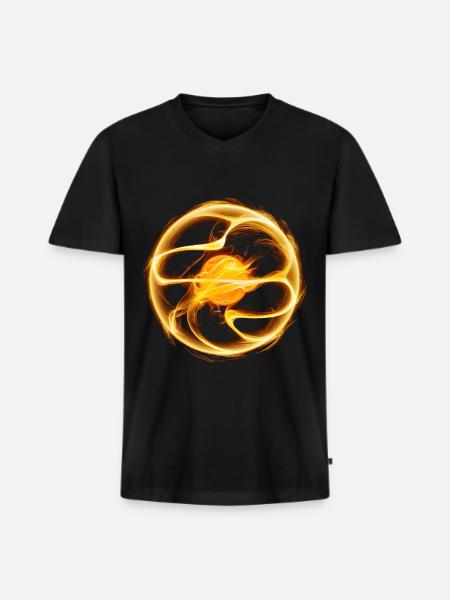 Energy ball - Men's Premium Organic T-shirt with V-neck - black