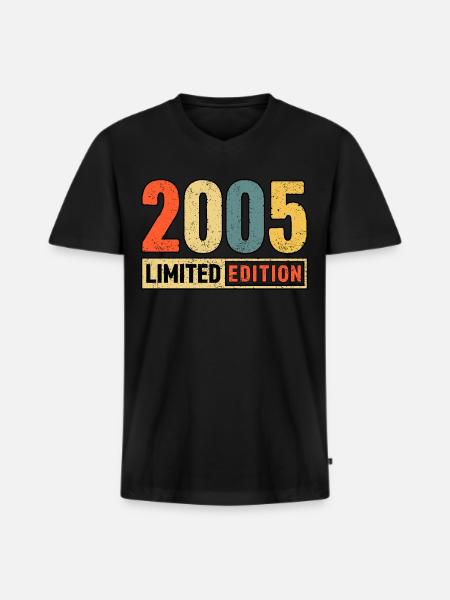 Limited Edition 2005 - Men's Premium Organic T-shirt with V-neck - black