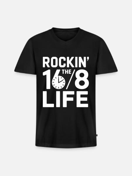 Intermittent fasting Intermittent fasting - Men's Premium Organic T-shirt with V-neck - black