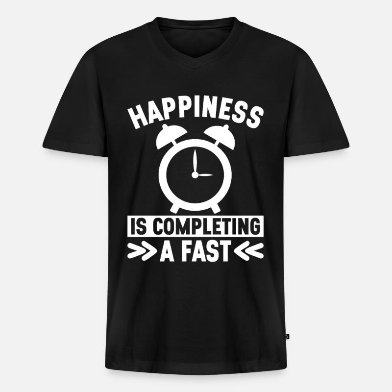 Intermittent fasting Intermittent fasting - Men's Premium Organic T-shirt with V-neck - black