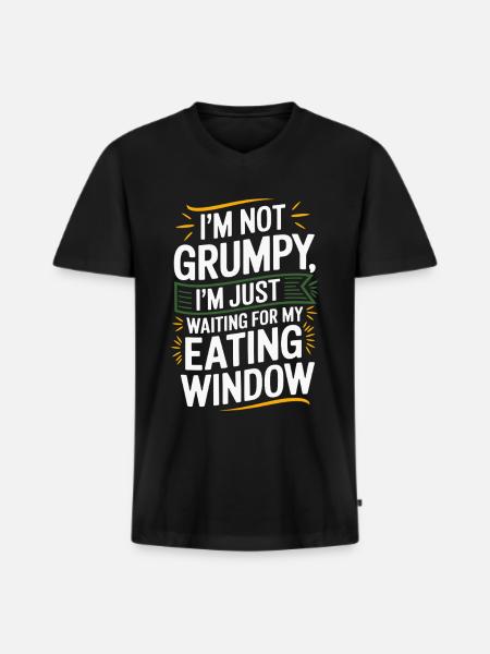 Intermittent fasting Intermittent fasting - Men's Premium Organic T-shirt with V-neck - black