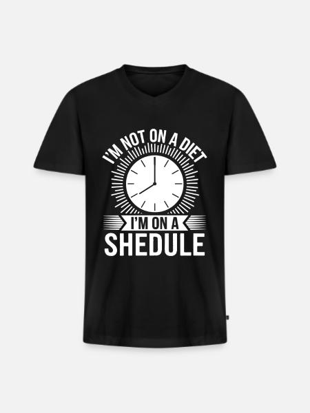 Intermittent fasting Intermittent fasting - Men's Premium Organic T-shirt with V-neck - black
