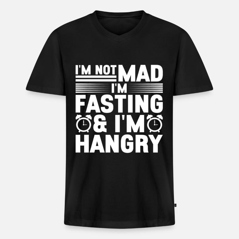 Intermittent fasting Intermittent fasting - Men's Premium Organic T-shirt with V-neck - black