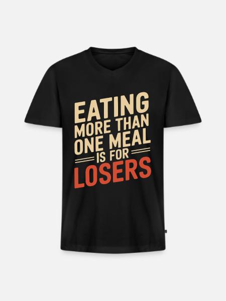Intermittent fasting Intermittent fasting - Men's Premium Organic T-shirt with V-neck - black